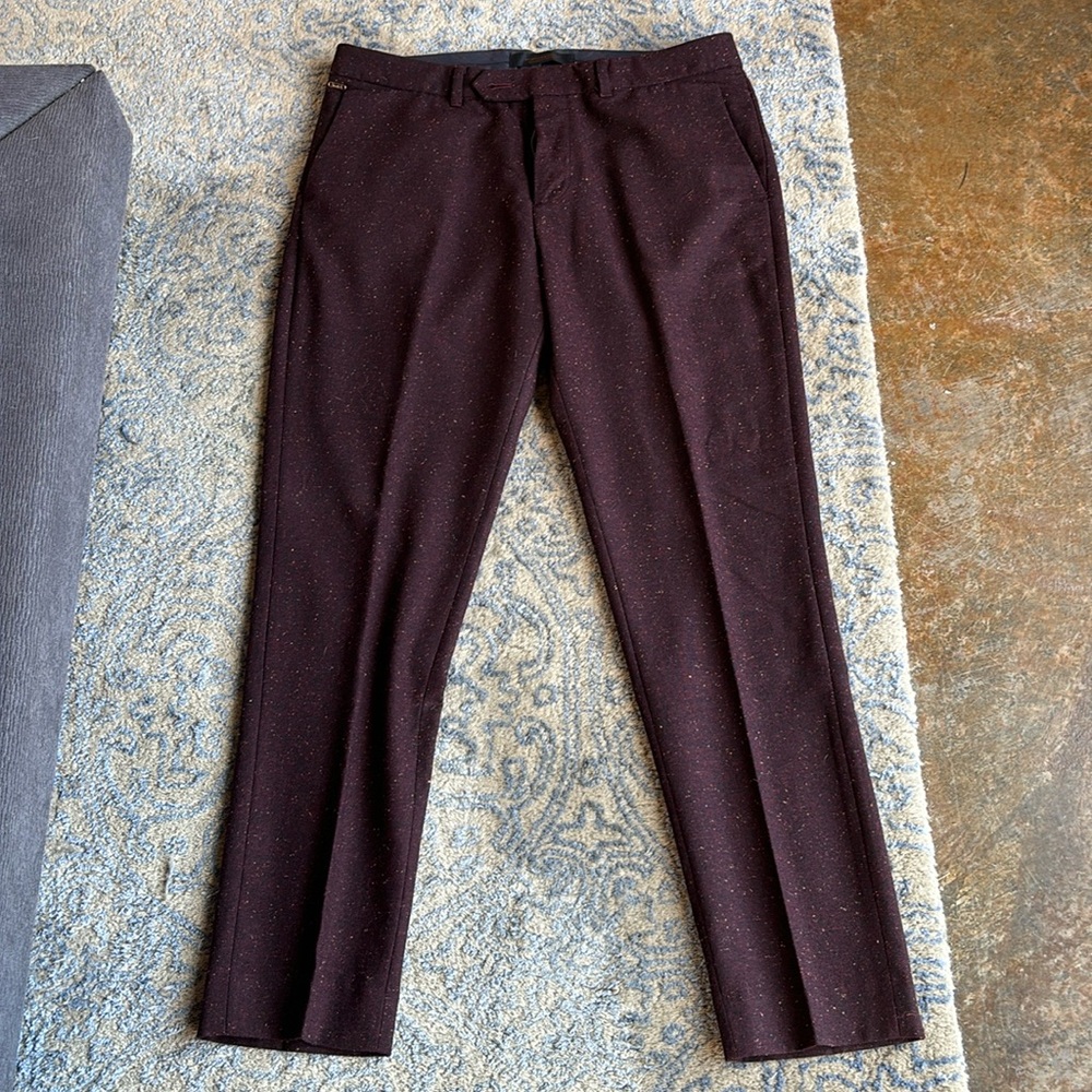 Scotch & Soda Stuart Dark Red Wool Pants W33 / L32